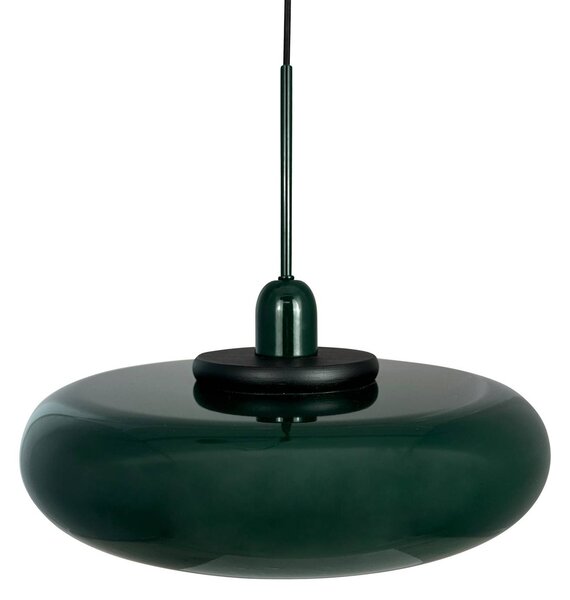 Dyberg Larsen Lampa wisząca designerska Planet, możliwość ściemniania, zielony, salon / jadalnia, metal, design