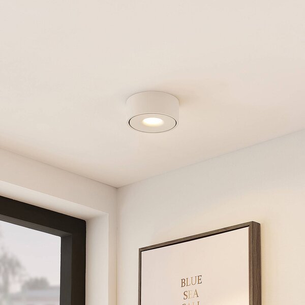 Lampa sufitowa LED Rotari Arcchio, możliwość ściemniania, biały / opal, przedpokój, aluminium, nowoczesny