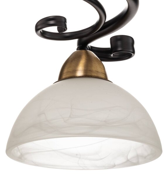 Lampa sufitowa Flora Luminex, możliwość ściemniania, czarny, salon / jadalnia, szkło, dworkowy / rustykalny