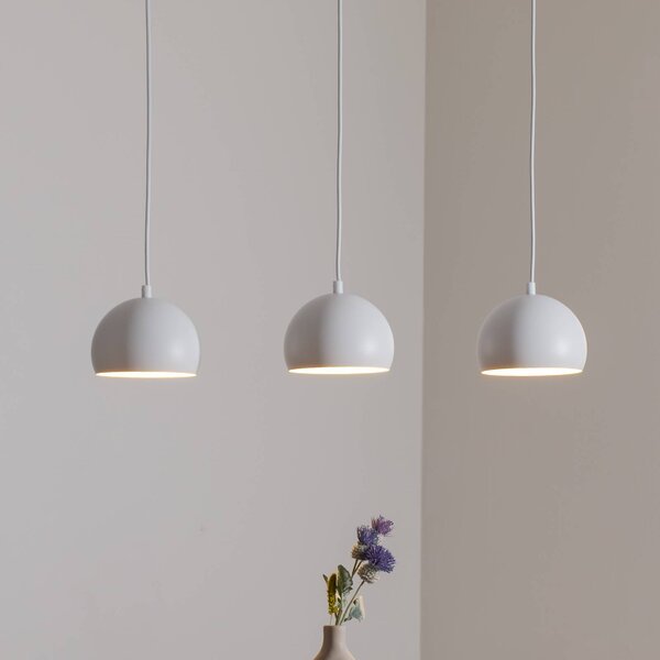 Lampa wisząca Sool Luminex, możliwość ściemniania, biały / opal, salon / jadalnia, metal