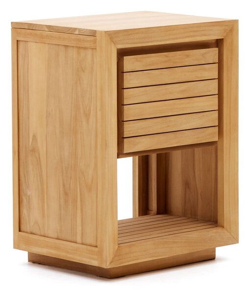 Niska szafka pod umywalkę z litego drewna tekowego 60x80 cm Saula – Kave Home