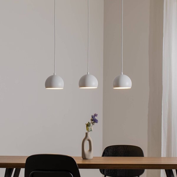 Lampa wisząca Sool Luminex, możliwość ściemniania, biały / opal, salon / jadalnia, metal