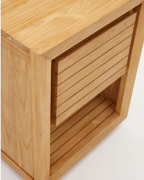 Niska szafka pod umywalkę z litego drewna tekowego 60x80 cm Saula – Kave Home