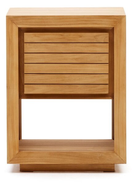 Niska szafka pod umywalkę z litego drewna tekowego 60x80 cm Saula – Kave Home