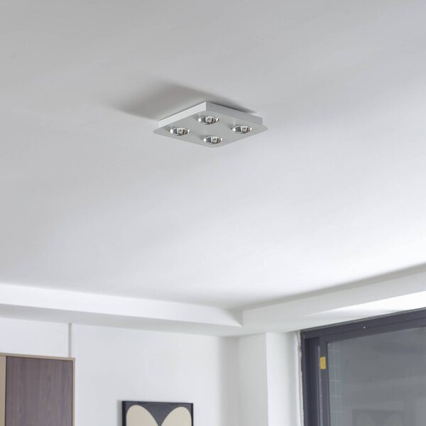 Lampa sufitowa Jyla Lindby, możliwość ściemniania, biały / opal, przedpokój, metal, nowoczesny