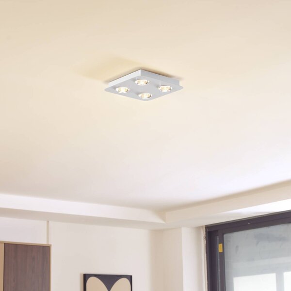 Lampa sufitowa Jyla Lindby, możliwość ściemniania, biały / opal, przedpokój, metal, nowoczesny