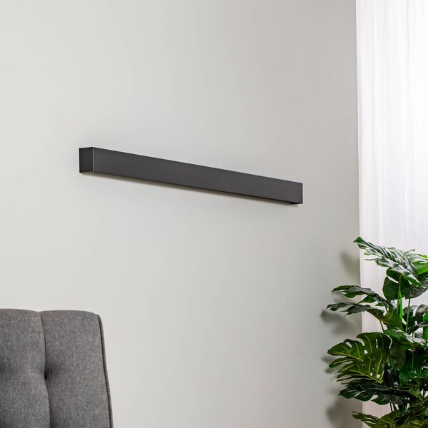 Kinkiet LED Straight L Nowodvorski Lighting, czarny, salon / jadalnia, metal, nowoczesny