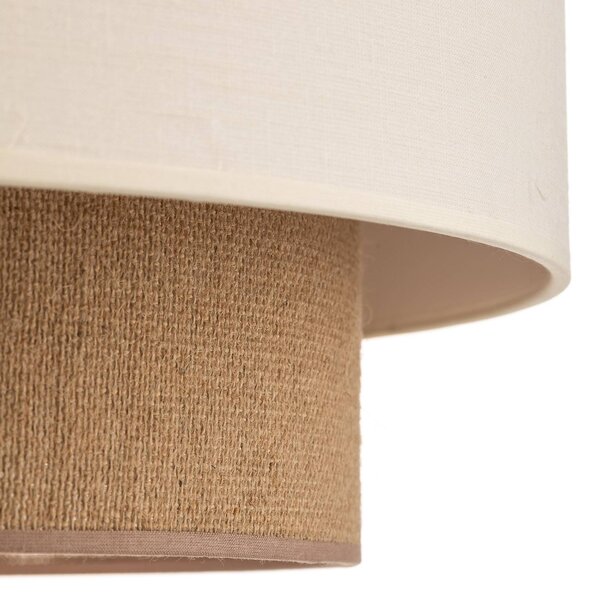 Lampa sufitowa Boho Duolla, możliwość ściemniania, kremowy / amber, sypialnia, tkanina / materiał / jedwab