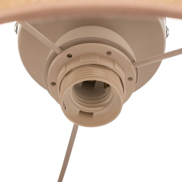 Lampa sufitowa Boho Duolla, możliwość ściemniania, kremowy / amber, sypialnia, tkanina / materiał / jedwab