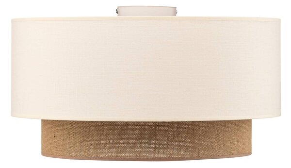 Lampa sufitowa Boho Duolla, możliwość ściemniania, kremowy / amber, sypialnia, tkanina / materiał / jedwab