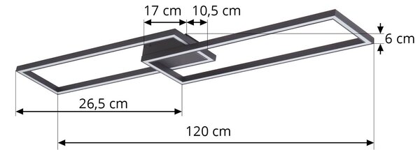 Lampa sufitowa LED Tjado Lucande, możliwość ściemniania, czarny, salon / jadalnia, metal, nowoczesny