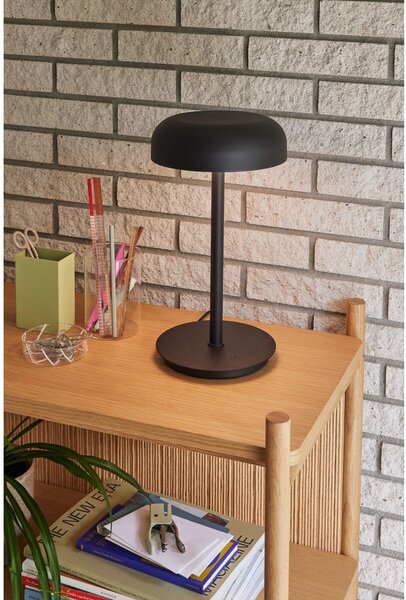 Czarna lampa stołowa LED ze ściemniaczem (wysokość 37 cm) Velo – Hübsch