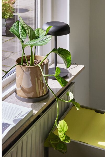 Czarna lampa stołowa LED ze ściemniaczem (wysokość 37 cm) Velo – Hübsch