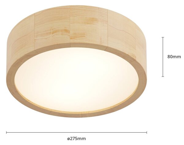 Lampa sufitowa Cleo TEMAR LIGHTING, możliwość ściemniania, jasne drewno, salon / jadalnia, nowoczesny