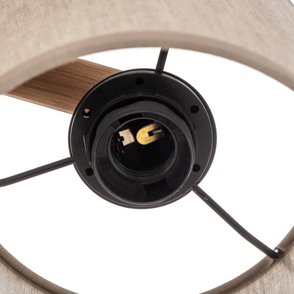 Lampa sufitowa Deva, tekstylna, 3-punktowa Deva TK Lighting, możliwość ściemniania, jasne drewno, salon / jadalnia, drewno, skandynawski