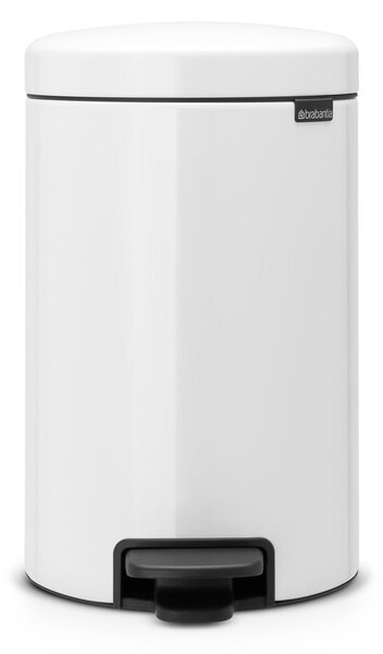 Biały stalowy kosz na śmieci z pedałem 12 l NewIcon – Brabantia