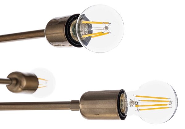 Lampa sufitowa Flower 176 Opviq, możliwość ściemniania, brązowy / mosiężny, salon / jadalnia, metal, nowoczesny