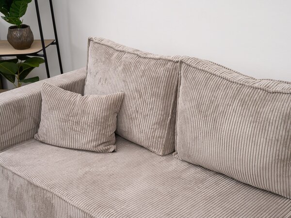 Rozkładana narożna sofa SMART COSARO różowa, dwustronna + 2 poduszki GRATIS