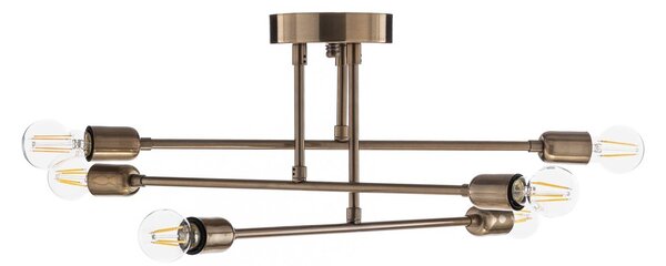 Lampa sufitowa Flower 176 Opviq, możliwość ściemniania, brązowy / mosiężny, salon / jadalnia, metal, nowoczesny