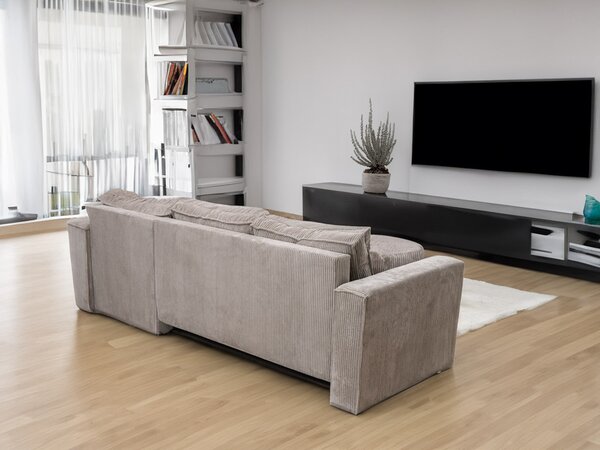 Rozkładana narożna sofa SMART COSARO różowa, dwustronna + 2 poduszki GRATIS