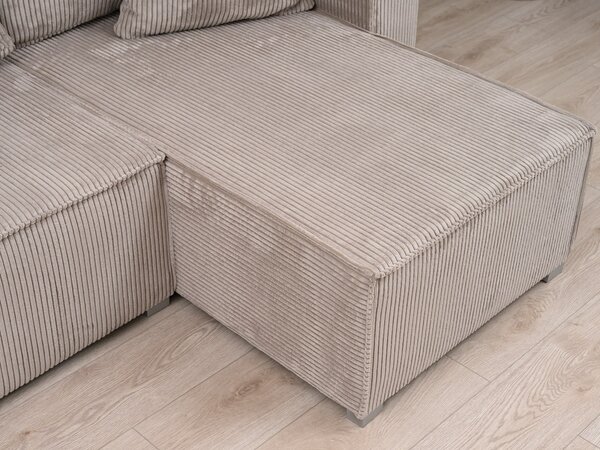 Rozkładana narożna sofa SMART COSARO różowa, dwustronna + 2 poduszki GRATIS
