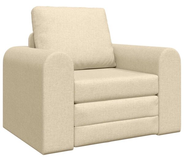 Sofa bed kremowy 98 x 71 x 83 cm tkanina