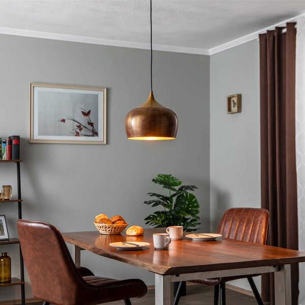 Lampa wisząca Berceste 211-S Opviq, możliwość ściemniania, mosiężny / złoty, salon / jadalnia, metal