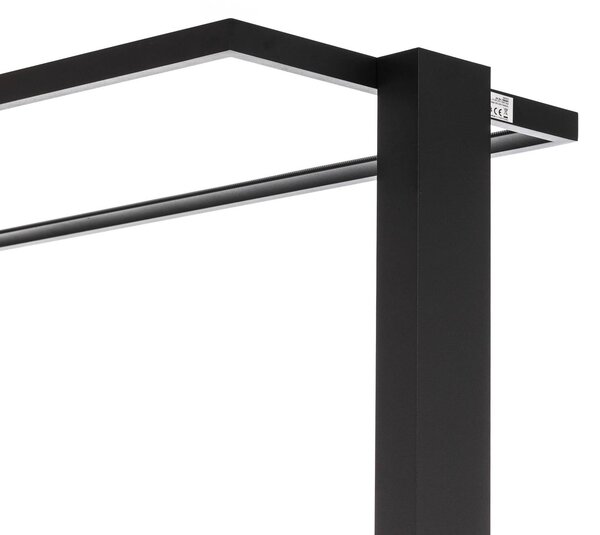 Lampa stojąca Taronis PRIOS, możliwość ściemniania, czarny, biuro, aluminium, nowoczesny