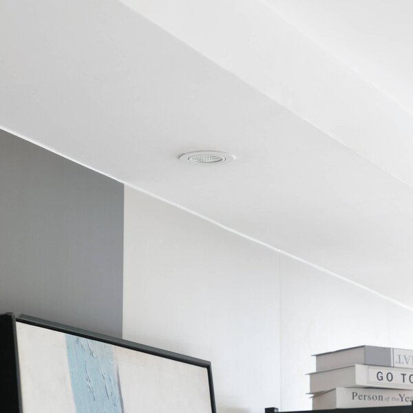Arcchio LED downlight Zarik, biały, 2 700K Zarik Arcchio, możliwość ściemniania, biały / opal, salon / jadalnia, aluminium, nowoczesny