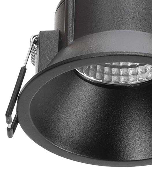 Arcchio LED downlight Niria, czarny, 3000K Niria Arcchio, możliwość ściemniania, czarny, salon / jadalnia, aluminium, nowoczesny