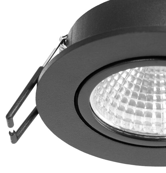 Arcchio LED downlight Zarik czarny, 3000K Arcchio, możliwość ściemniania, czarny, salon / jadalnia, aluminium, nowoczesny