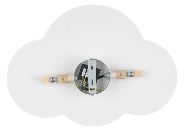 Kinkiet Cloud TK Lighting, możliwość ściemniania, biały / opal, salon / jadalnia, metal, młodzieżowy