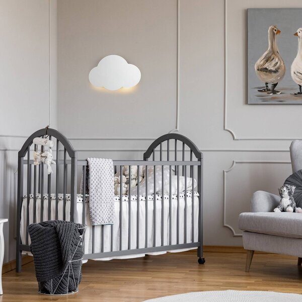 Kinkiet Cloud TK Lighting, możliwość ściemniania, biały / opal, salon / jadalnia, metal, młodzieżowy