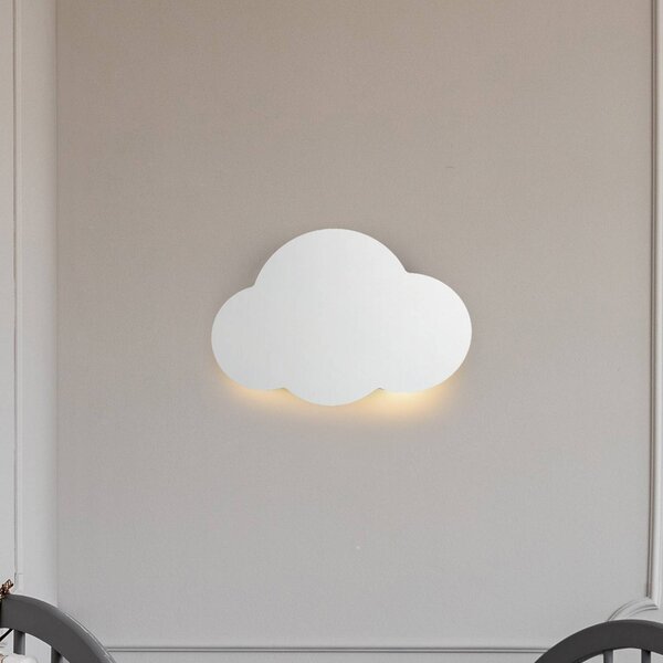 Kinkiet Cloud TK Lighting, możliwość ściemniania, biały / opal, salon / jadalnia, metal, młodzieżowy