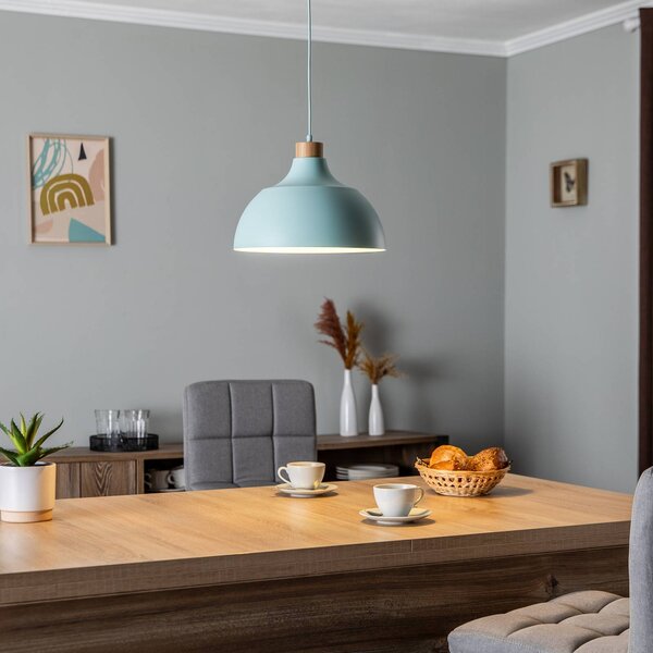 Lampa wisząca Kaitt Envostar, możliwość ściemniania, zielony, salon / jadalnia, metal, skandynawski