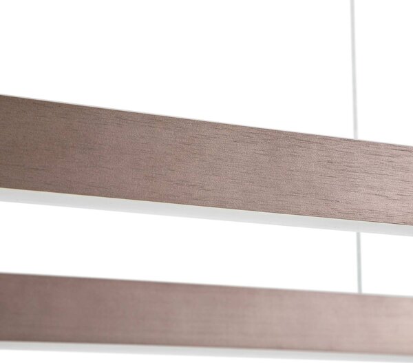 Inteligentna lampa wisząca Melinay Lucande, możliwość ściemniania, brązowy / rdzawy, salon / jadalnia, aluminium, nowoczesny