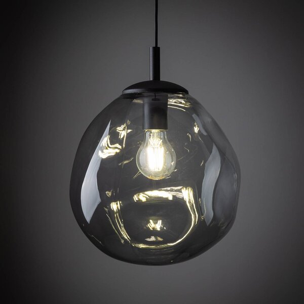 Lampa wisząca szklana Sol TK Lighting, możliwość ściemniania, aluminiowy / szary / cynkowy, salon / jadalnia, szkło, nowoczesny