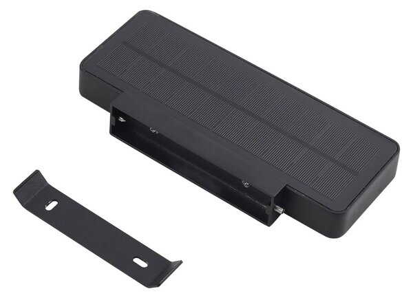 Lucande kinkiet LED-Solar Tavon, kątowy, czarna, czujnik Tavon Lucande, możliwość ściemniania, czarny, aluminium, nowoczesny
