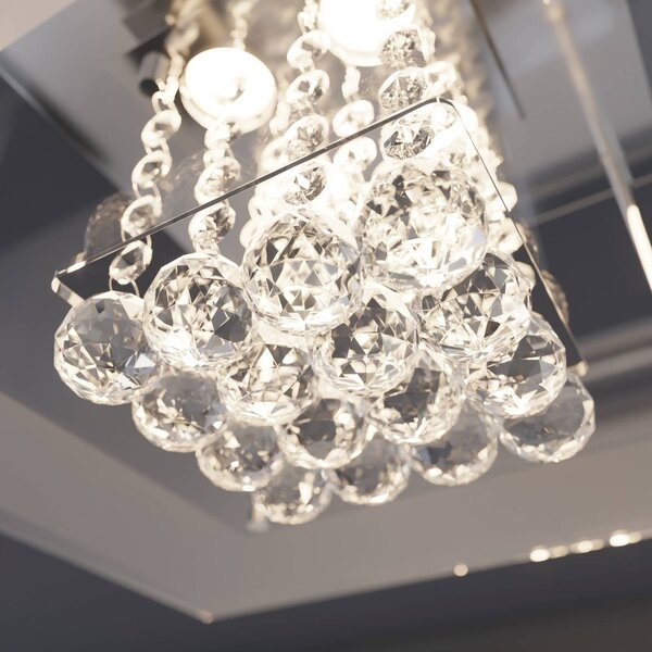 Lampa sufitowa Lisandra Lindby, chromowy / srebrny, łazienka, metal, nowoczesny