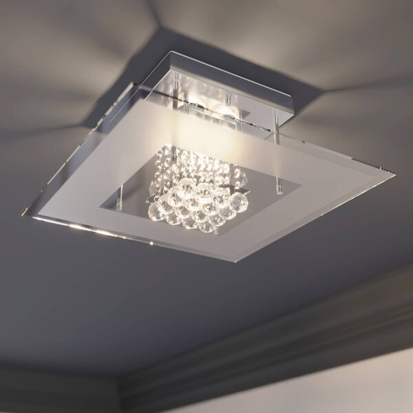 Lampa sufitowa Lisandra Lindby, chromowy / srebrny, łazienka, metal, nowoczesny