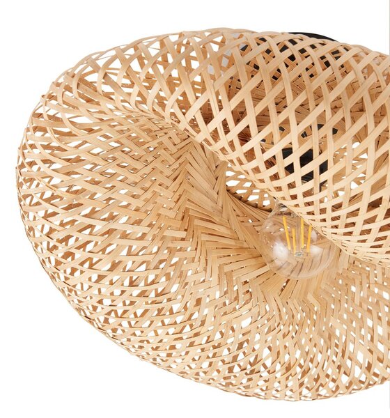 Lampa sufitowa Eleane Lindby, możliwość ściemniania, jasne drewno, salon / jadalnia, drewno, dworkowy / rustykalny