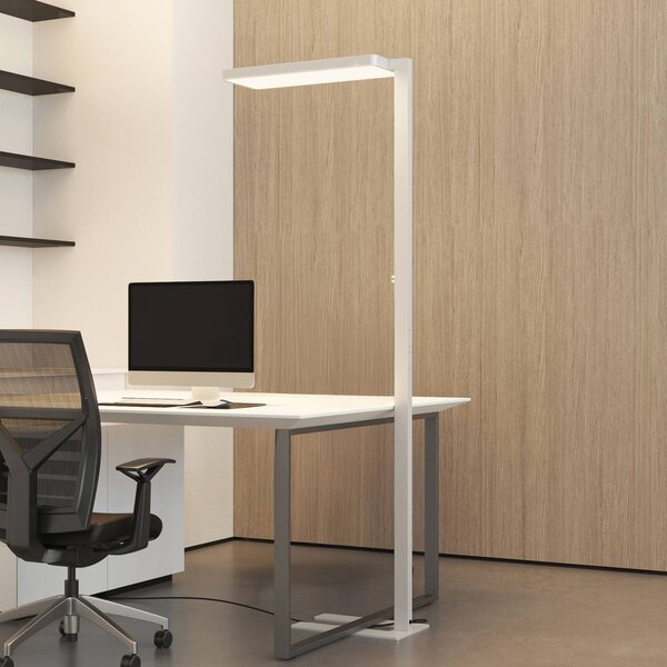Arcchio lampa stojąca LED Timon, 195 cm, biały, 54 W, aluminium Timon Arcchio, możliwość ściemniania, biały / opal, biuro, aluminium, nowoczesny