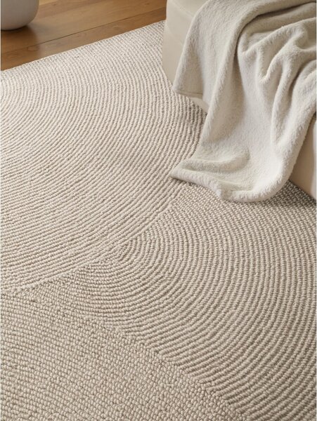 Wełniany dywan tkany ręcznie w jasnym naturalnym kolorze 80x150 cm Calmio – Hanse Home