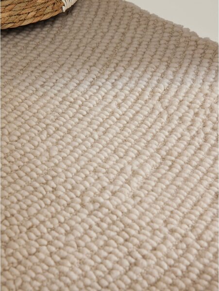 Wełniany dywan tkany ręcznie w jasnym naturalnym kolorze 80x150 cm Calmio – Hanse Home