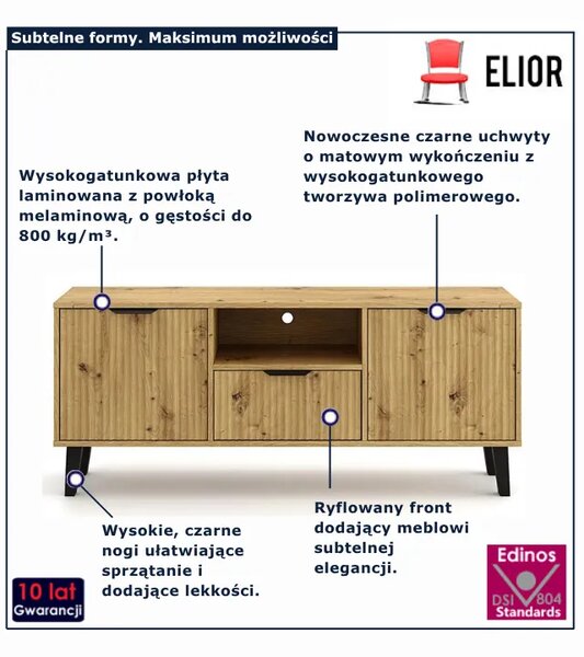 Szafka RTV pod telewizor dąb artisan S9-Z70