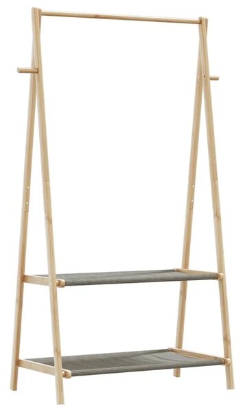 Wieszak na ubrania stojący z materiałowymi półkami 96cm E5-A40
