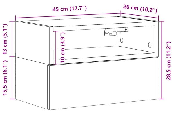 Szafka nocna minimalistyczna przydymiony dąb K0-F94