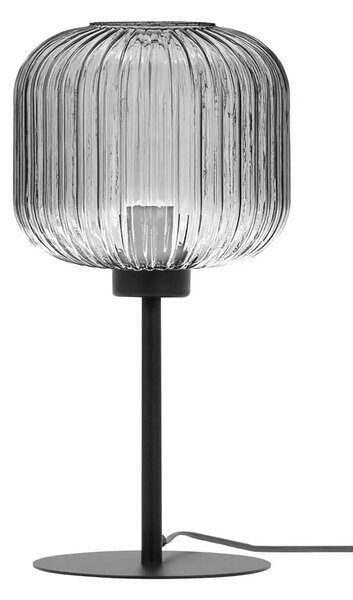 Stołowa lampka ze szklanym kloszem grafitowa P0-F65