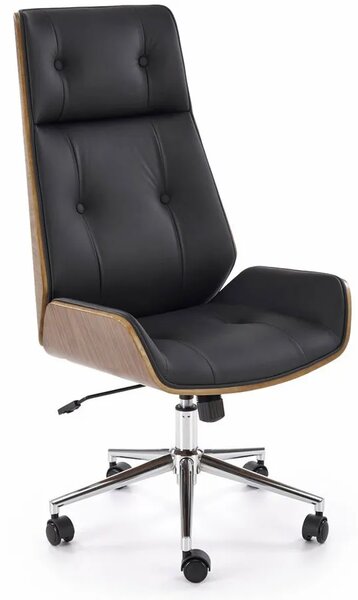Nowoczesny czarny fotel biurowy obrotowy W1-D35