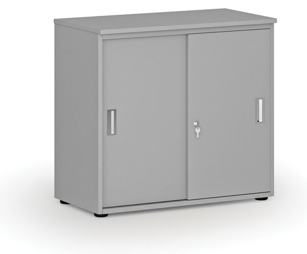 Szafa biurowa z drzwiami przesuwnymi PRIMO GRAY, 800 x 420 x 740 mm, szary